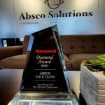 Image: Honeywell Diamond Award 2021 plaque received by Absco Solutions.