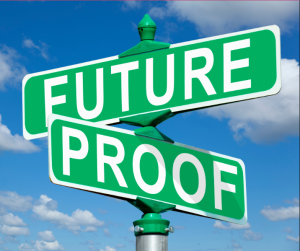 'Future Proof' written on a green signage